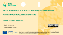 Measuring Impact for Nature-based Enterprise - Part II
