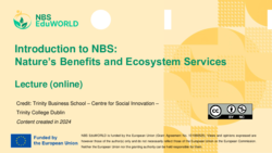 Ecosystem Services and Nature's Benefits