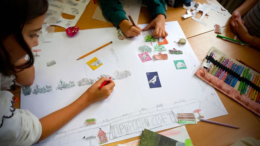 Demonstrating NbS educational activities in Belgrade schools